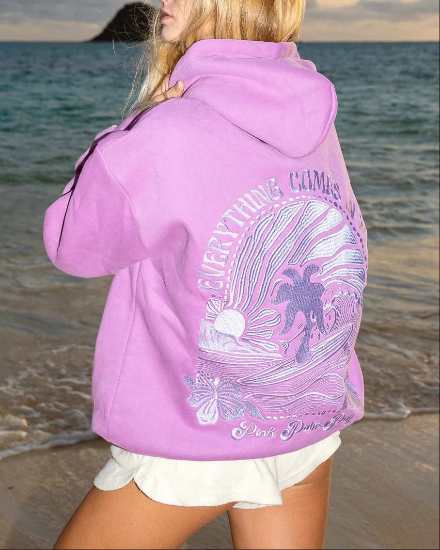 2024 New European Size Women's Drop Shoulder Sleeve Threaded Hawaii Hibiscus Brand Sweatshirt Hoodie Print - Image 28