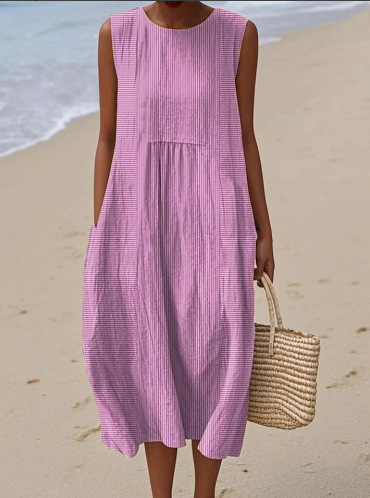 2025 European and American spring and summer new sleeveless casual printed temperament long skirt dress slim small fresh casual skirt - Image 19