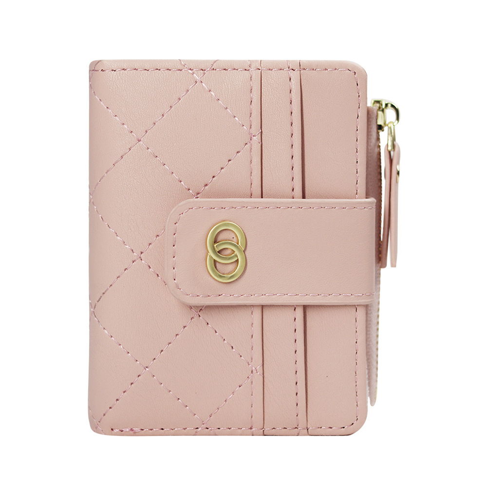 The new Korean version of the women's wallet multi-card short section compact coin purse versatile trendy card wallet wallet spot wholesale - Image 9