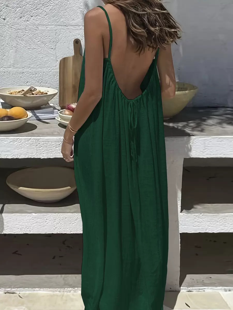 2026 New Women's Strappy Backless Loose-fitting Home Wear Dress (Amazon/AliExpress Cross-Border) - Image 10