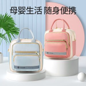 Mommy bag high quality fashion multifunctional large capacity mother and baby bag for traveling can be cross-body double back mommy bag