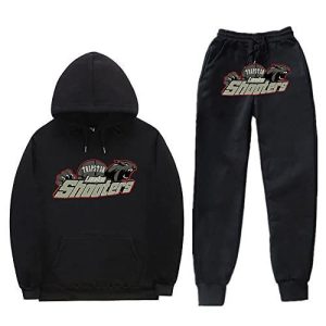 Fashion men's and women's casual hooded padded sweater sports suit