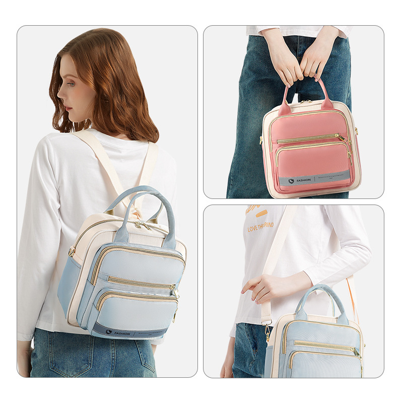 Mommy bag high quality fashion multifunctional large capacity mother and baby bag for traveling can be cross-body double back mommy bag - Image 2
