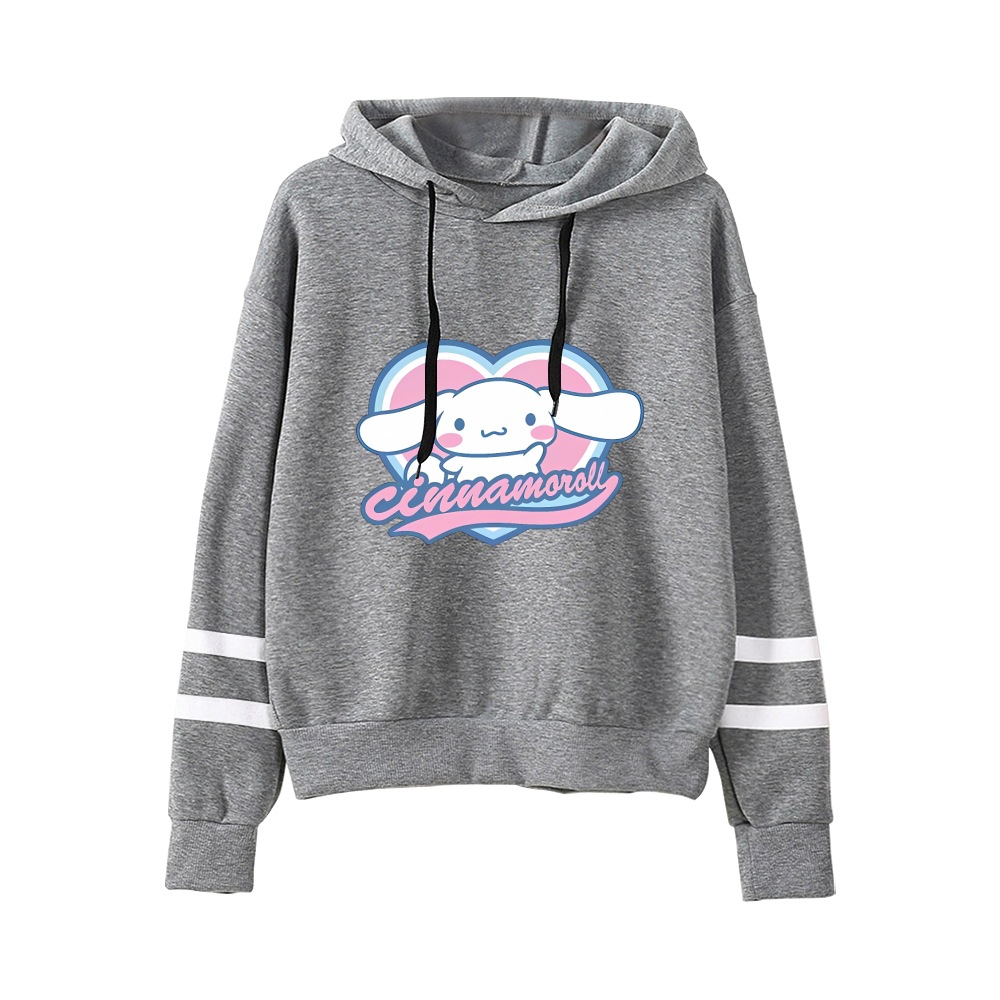 New anime Cinnamoroll big-eared dog cinnamon dog Sanrio 2D casual parallel bars hooded sweatshirt spring and autumn - Image 3