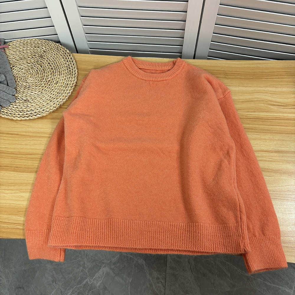 American style gray pullover sweater for women, autumn/winter 2025, loose fit, round neck, versatile base layer knit top. - Image 22