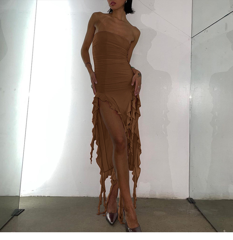 2023 European and American style summer new cross-border hot product one-shoulder jellyfish lace dress sexy hottie ur women's clothing - Image 10