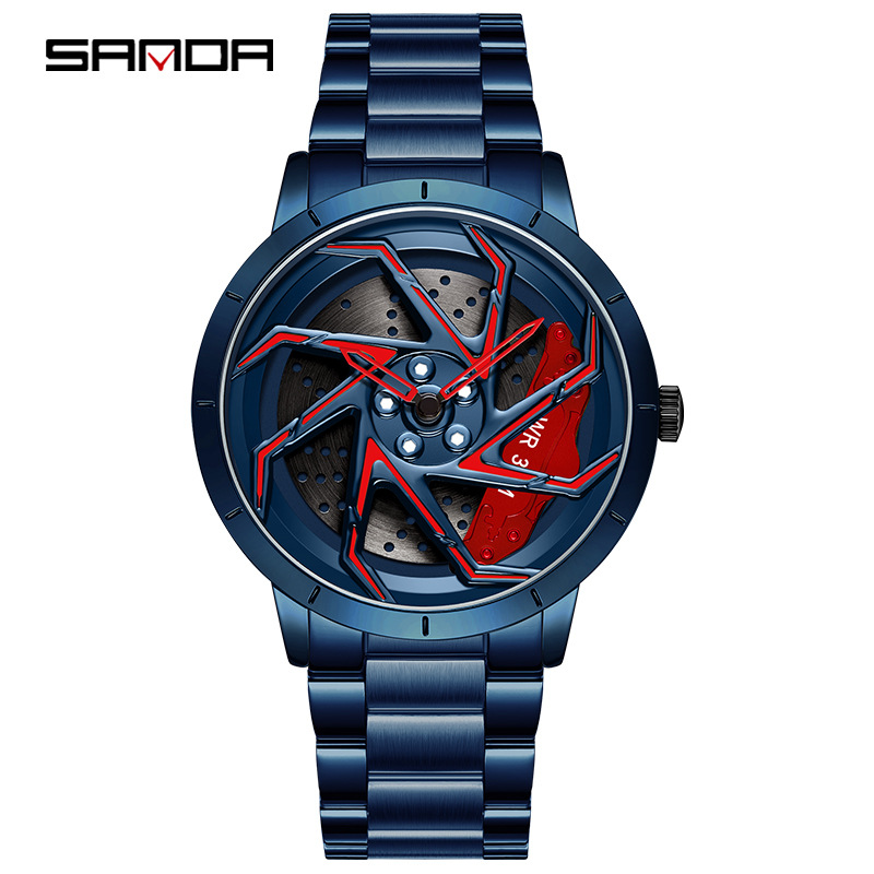 Sanda new 1088 mesh strap youth personality fashion trend waterproof student male quartz watch factory wholesale - Image 9