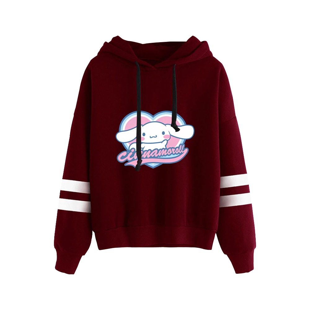 New anime Cinnamoroll big-eared dog cinnamon dog Sanrio 2D casual parallel bars hooded sweatshirt spring and autumn - Image 7