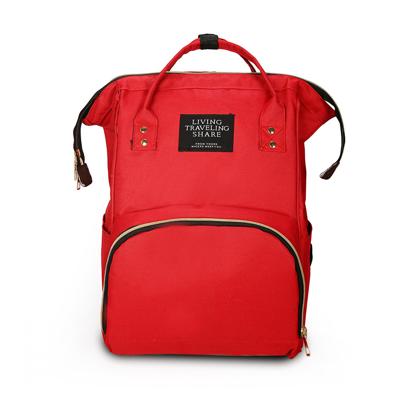 Mommy bag 2025 new Korean style fashion canvas color matching backpack women's bag Baoma milk bottle bag - Image 14