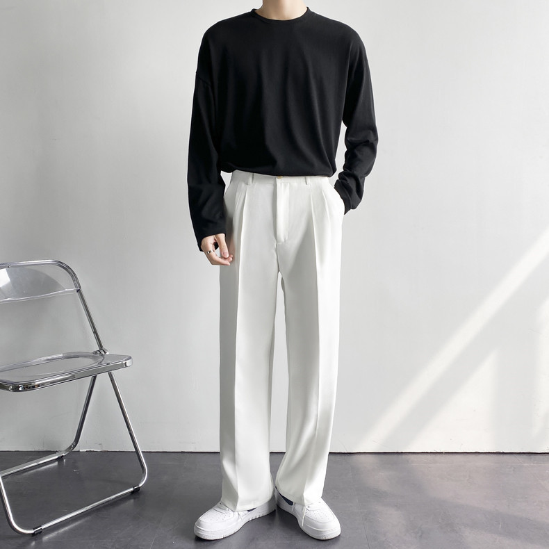 Autumn and winter 2023 new drape straight suit pants men's loose Korean casual wide-leg trousers mopping pants - Image 3