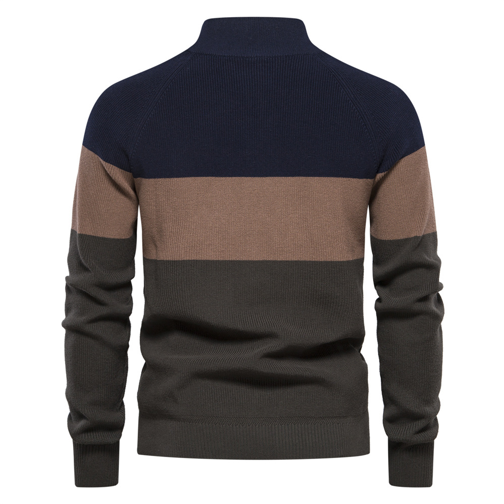 2024 new men's knitted sweater jacket European size cross-border autumn and winter sweater cardigan high quality trendy jacket for men - Image 3