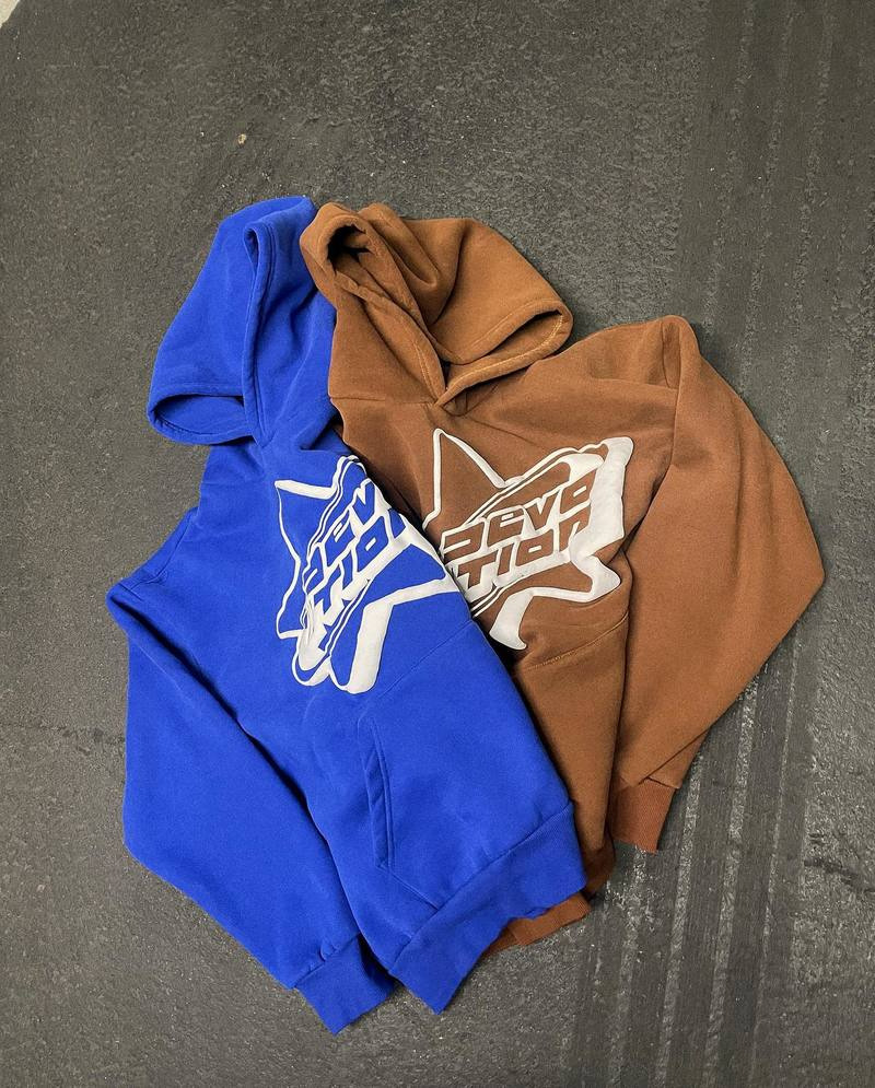 Oversized full face zipper sweater streetwear spring Y2k gothic punk star print hoodie tide - Image 11