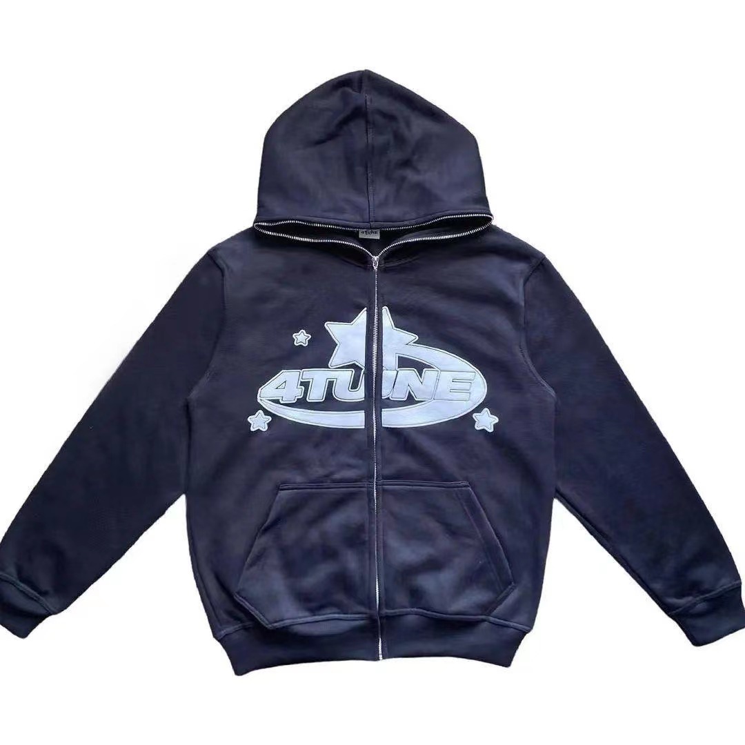 Spot 2023 European and American dark sweatshirts men's and women's hoodies Gothic couple Harajuku large size zipper sweatshirt - Image 5