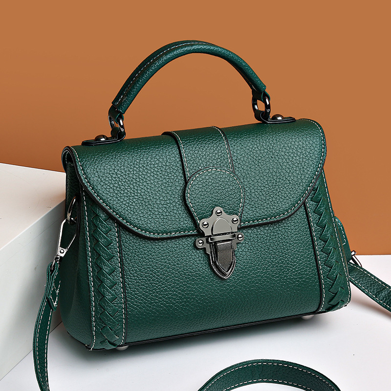 Women's bags 2023 new retro simple shoulder bag soft leather texture large capacity fashion handbag messenger bag for women - Image 3
