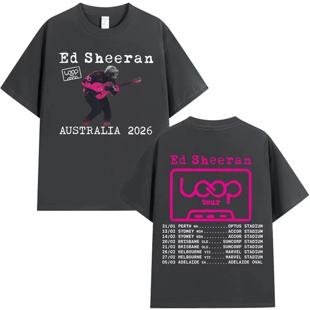 Ed Sheeran Loop Tour Australia 2026 Tour merchandise T-shirt, unisex style for fans. - Image 9