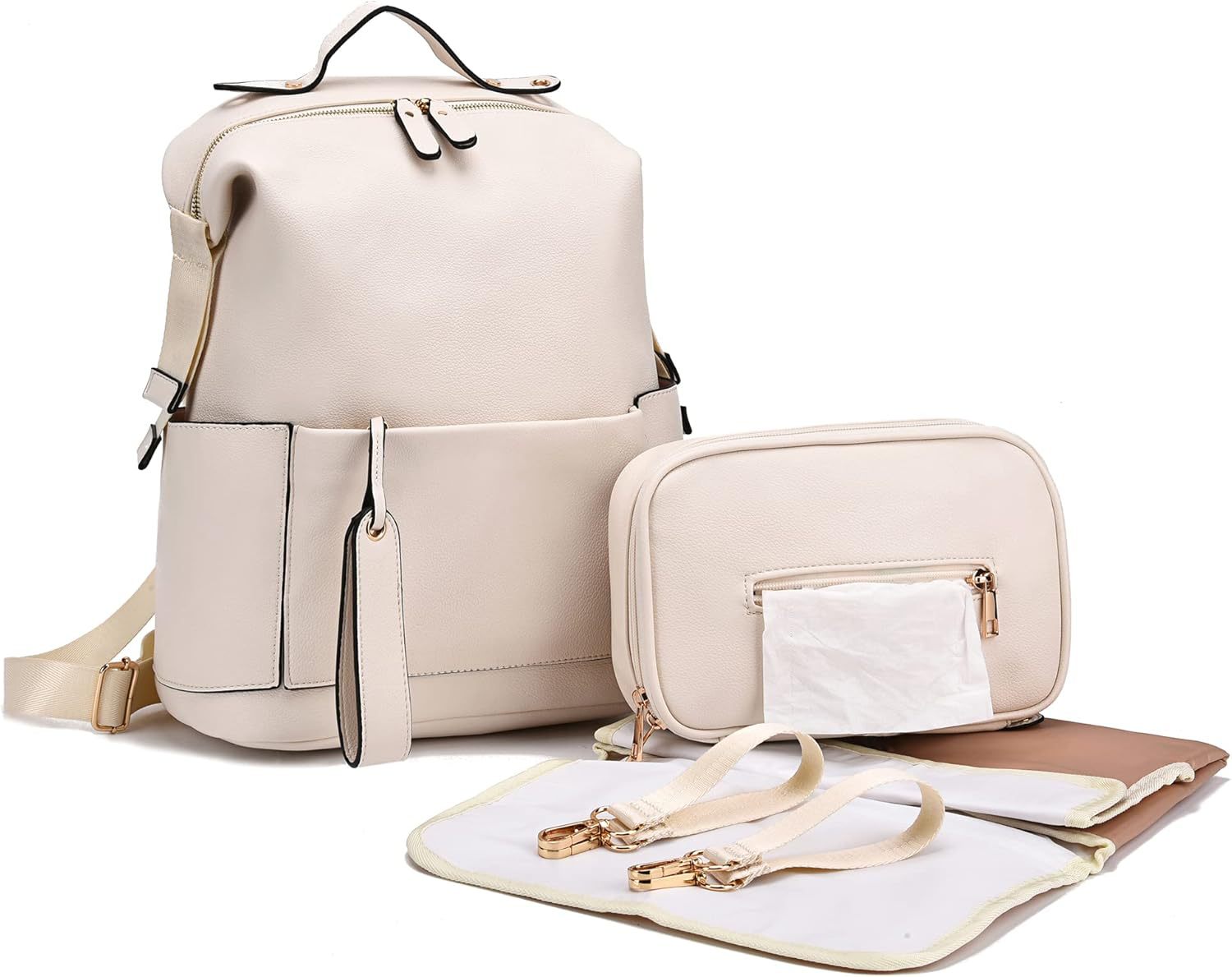 New folding mummy bag with large capacity, multi-function, leisure, fashion, waterproof, outdoor mother and baby bag - Image 4