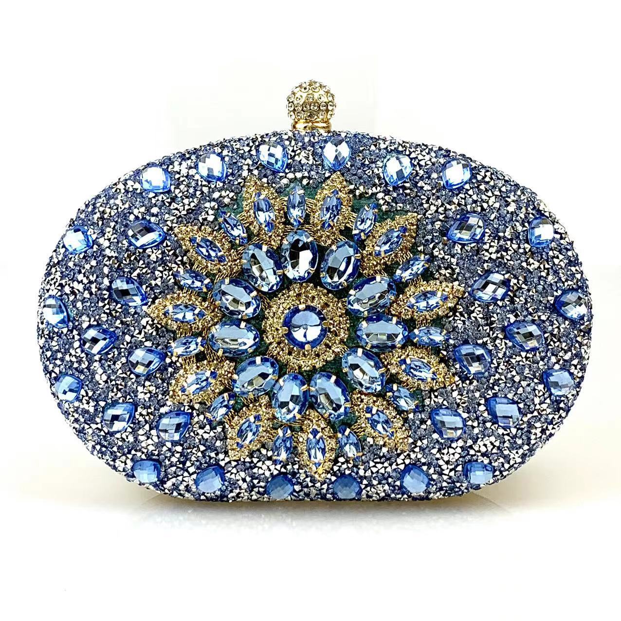New Sunflower Diamond Buckle Fashion Dinner Bag Party Evening Versatile Hand Messenger Shoulder Bag Wedding Bag Female Bag - Image 10