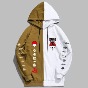 Japanese anime Naruto Uchiha Itachi hoodie large size loose stitching sweater men's and women's tops