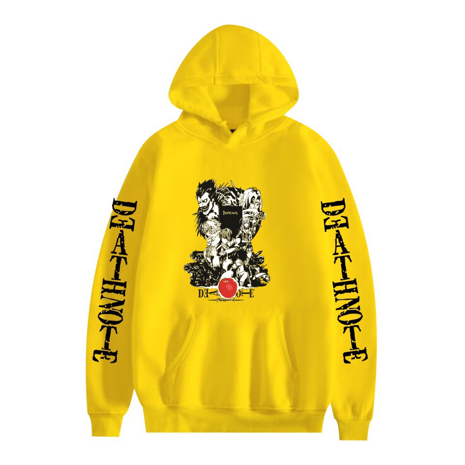 Men and Women Death Note Hoodie Large Size Pocket Velvet Sweatshirt Sweatshirt Winter - Image 4