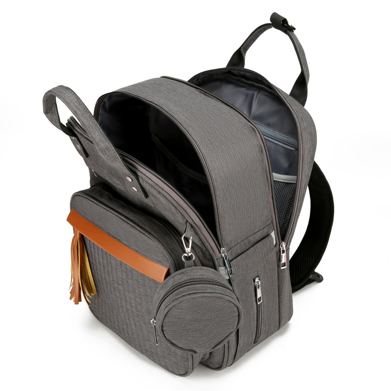 Cross-border new European and American large size fashionable mommy bag for going out with diaper pad multifunctional mother and baby bag mommy bag for women - Image 4