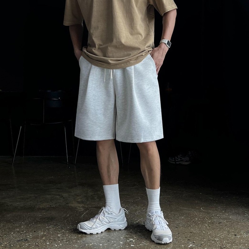 Men's cross-border minimalist casual sports pants, loose wide-leg five-point pants, Korean style commuter shorts, in stock. - Image 4