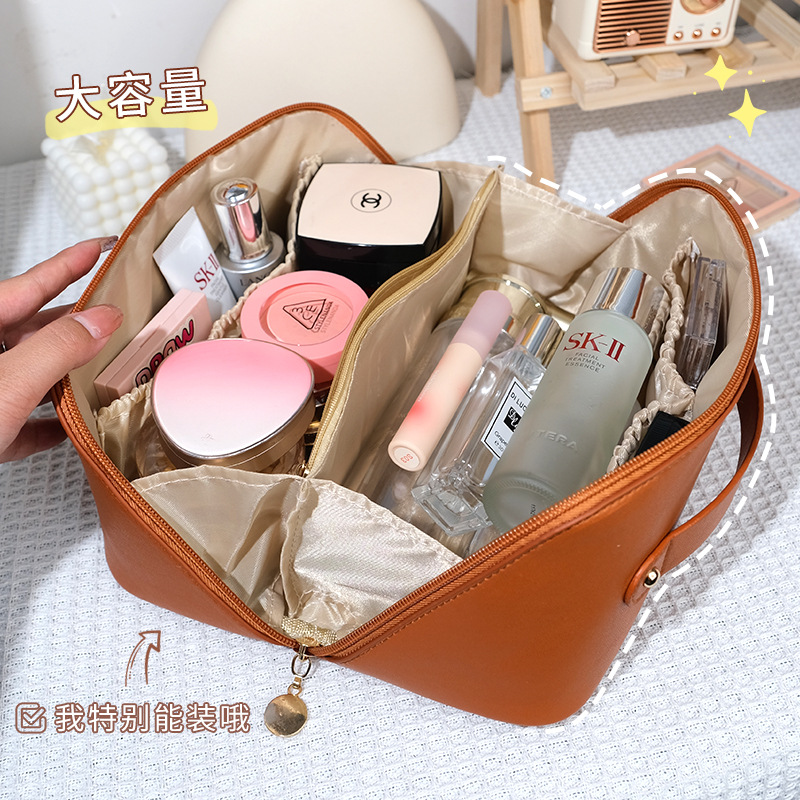 Cosmetic bag for women with large capacity and portable ins high-end internet celebrity 2024 new style super hot travel product washing storage bag