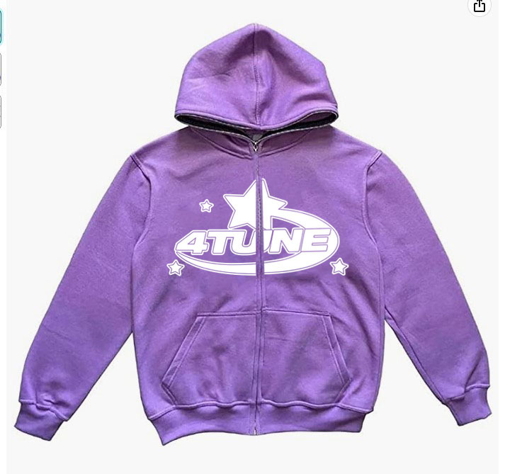 2023 cross-border new product tune trendy men's full face zipper sweatshirt American retro Y2K sweatshirt men's casual jacket - Image 19