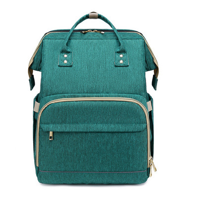 Factory cross-border new upgraded folding bed mommy bag portable multi-functional double-shoulder mother backpack mother and baby bag bed - Image 7