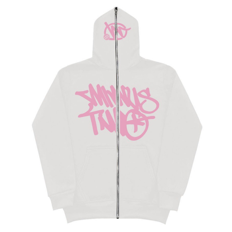 Y2K Unisex Fleece Hooded Sweatshirt Full Zip Plus Size Streetwear Stussy Tour Jacket - Image 20