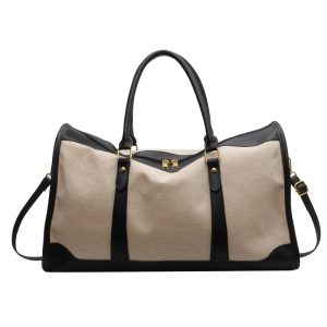 Fashion large-capacity bag women 2023 summer new canvas texture Messenger bag handbag foreign style travel bag
