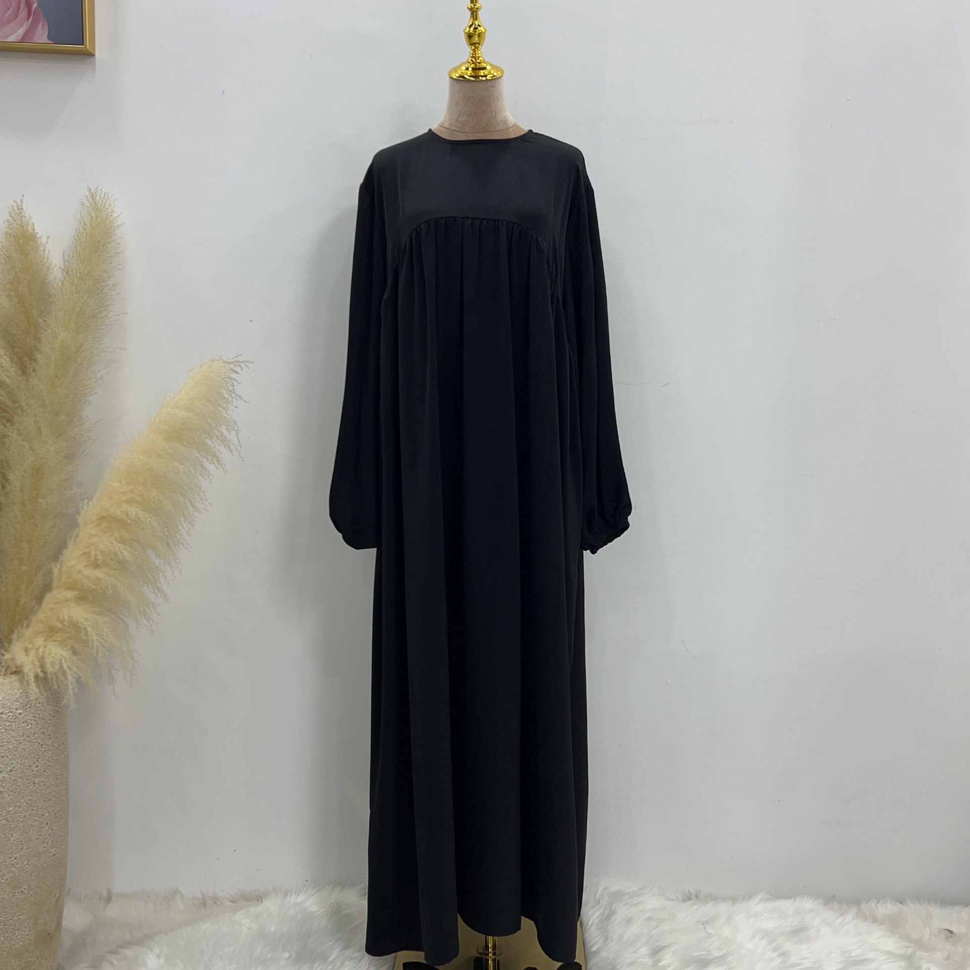 2023 Loriya AliExpress Amazon Swing Solid Color Loose Comfortable Robe Dress LR592 - Image 11
