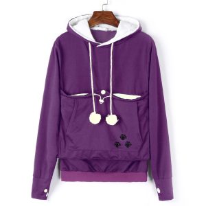 2022 cross-border explosive solid color hooded sweater AliExpress European and American loose pullover pet sweater women's autumn and winter models