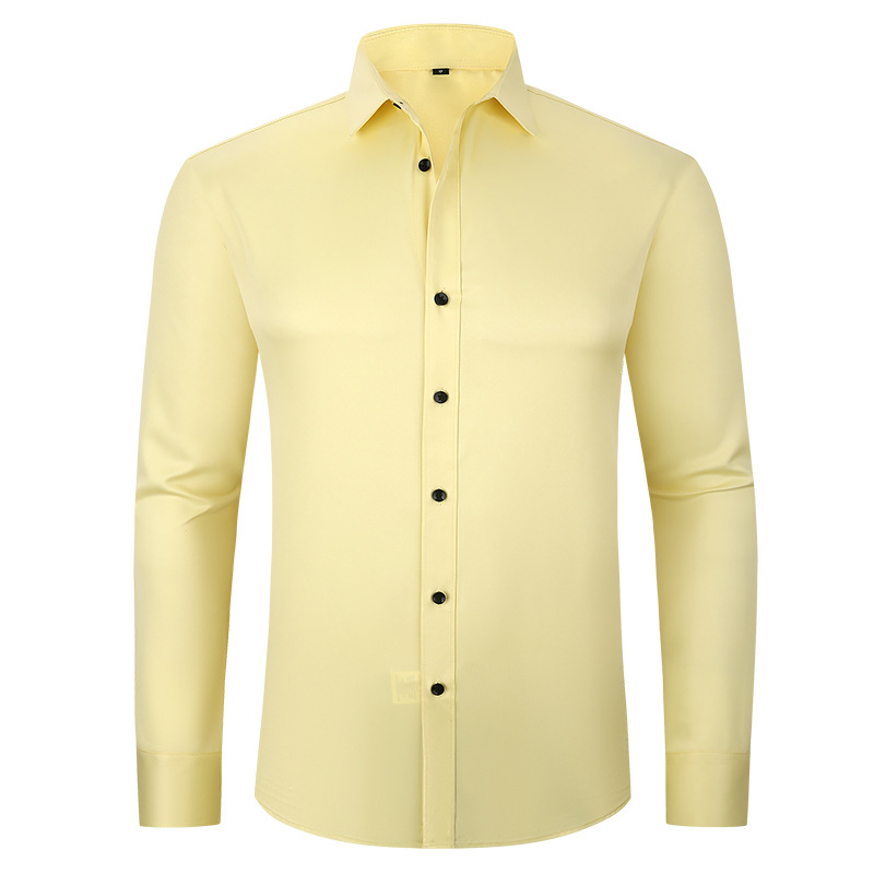 Jia Na Apparel Cross-Border Hot Selling Men's Long-Sleeve Shirt, Elastic, Wrinkle-Resistant, Business Casual Plus Size Shirt for Men - Image 14