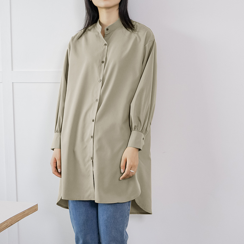 Japan Rakuten new products women's long-sleeved shirts women's loose mid-length shirt dress Amazon foreign trade - Image 7