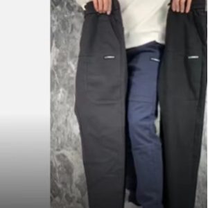 2022 Summer Ice Silk Spliced Six Pockets Embroidered High Elastic Men's Casual Pants Douyin Kuaishou Internet Celebrity Casual Pint Pants