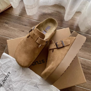 Thick soled Boken shoes, half drag women's 2025 spring new versatile toe cap slippers, with an increased height inside, can be worn on one foot with Boken shoes
