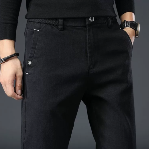 Cross-border foreign trade autumn thickened men's casual pants youth popular straight business daily loose elastic trousers